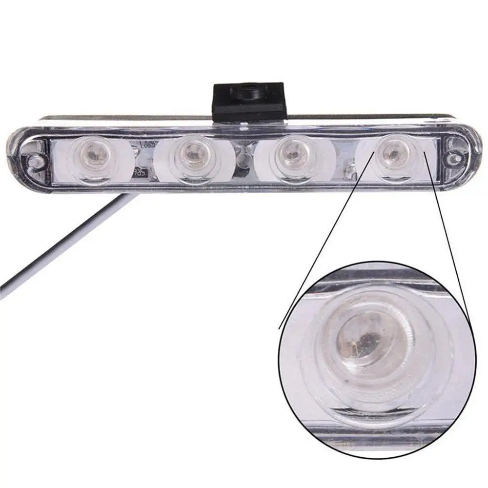 

Transparent Car 16 LED Red & Blue Police Strobe Light Dash Emergency Warning Lamp 12V Longevity
