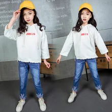 Детская одежда; осенняя одежда; джинсы; Новинка года; стильные эластичные детские узкие брюки с вышивкой для девочек; брюки