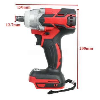 

18V Electric Impact Wrench 520Nm Torque Drill 1/2" Brushless Cordless Electric Wrench Torque Drill Hand Power Tools