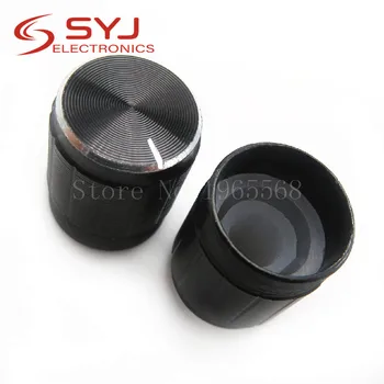 

10pcs/lot 15*17mm aluminum alloy potentiometer 15*17 knob rotary switch volume control knob black In Stock