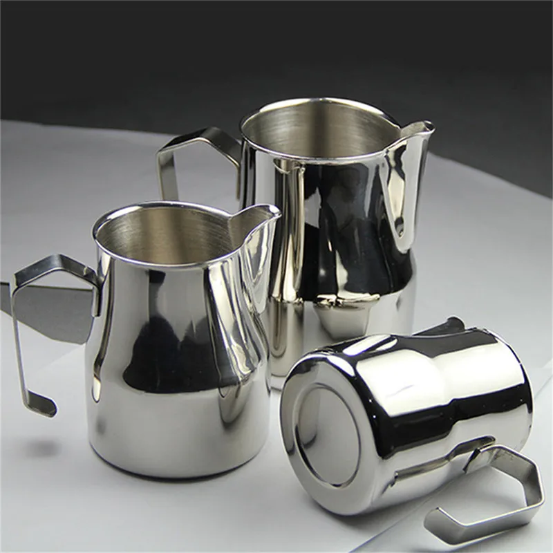 Stainless Steel Milk Jug Espresso Cups Coffee Foamer Mugs Italian Latte Art Latte Milk Frothing Jug Pitcher Cup 350/550/750 Ml