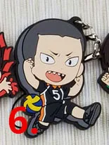 Аниме Haikyuu резиновый брелок для ключей ремешки редкий подарок для косплея - Цвет: 6