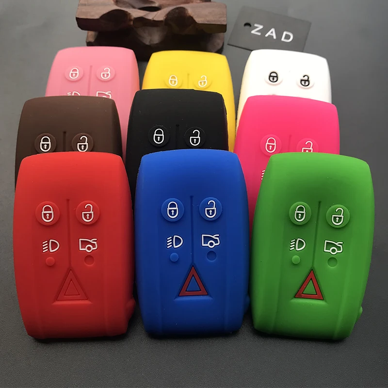ZAD силиконовый чехол ruber для ключа автомобиля для jaguar XF XK XKR X-type S-type 5 кнопок Smart Remote key shell