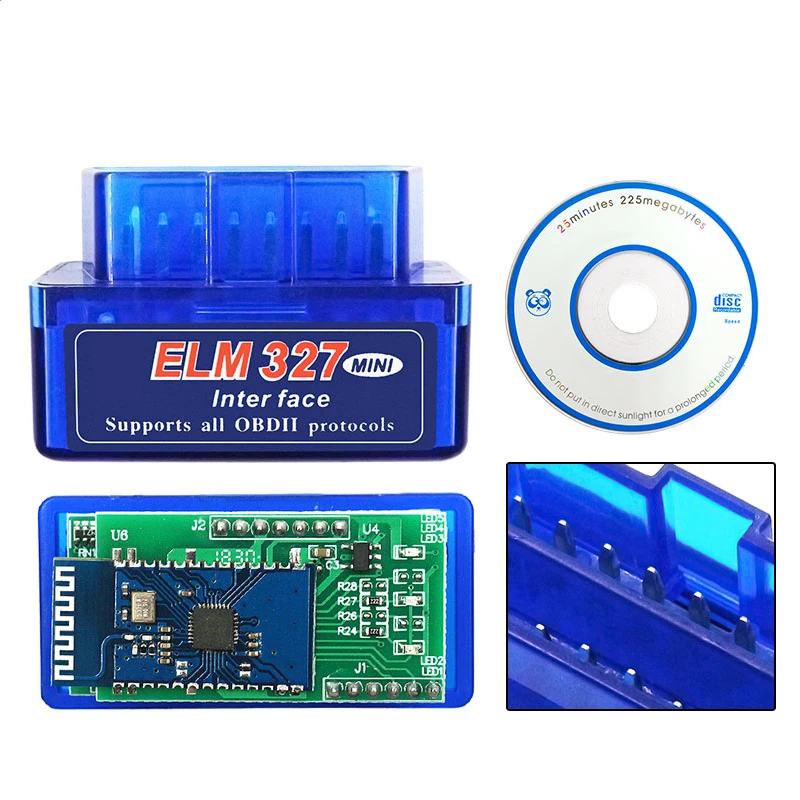10PCS/Lot OBDII Scanner ELM327 1.5 Car Diagnostic Tool ELM 327 PIC18F25K80 Bluetooth-Compatible V1.5 ELM327 OBD2 Code Reader best car inspection equipment