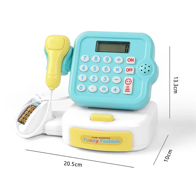 Cash register toy set Kids Pretend Toys Simulation Cash Shopping Cashier Role Play Game Set juguetes #4O21 (4)