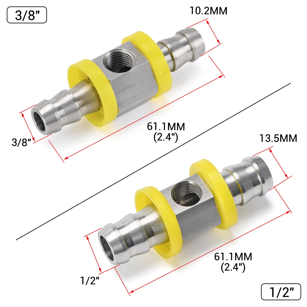 Adaptateur En T Pour Jauge De Pression De Carburant – Raccord 3/8" NPT 1/8", Métal, Universel, Pour Installation De Jauge Ou Nitreuse