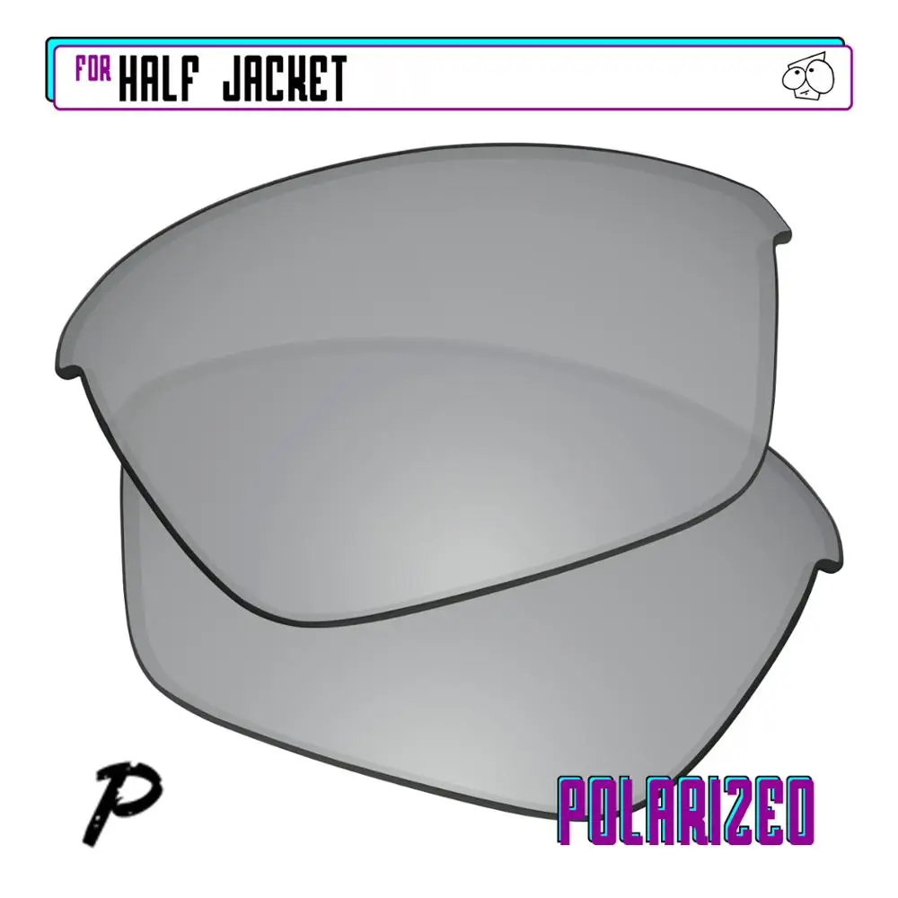 

EZReplace Polarized Replacement Lenses for - Oakley Half Jacket Sunglasses - Silver P