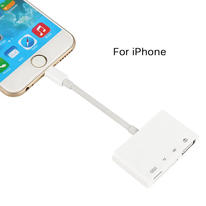 Для зарядки Apple OTG мульти-функциональный четырех-в-одном устройство для чтения карт памяти sd карты OTG мульти-функциональный Apple кард-ридер