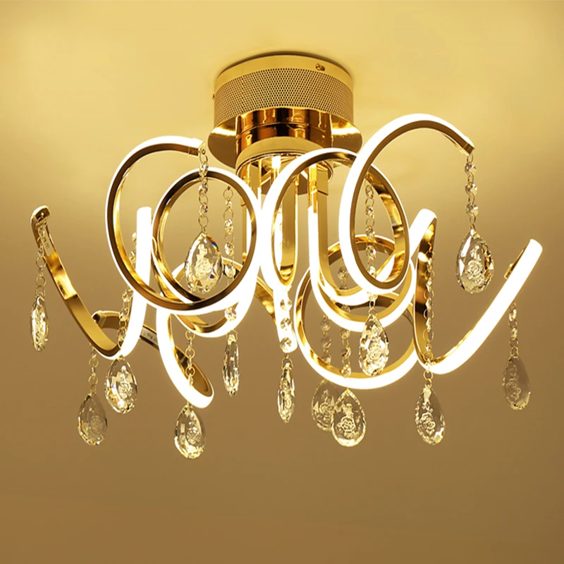 

Crystal K9 luxury led Chandelier modern Creative personality art simple led chandelier living room restaurant bedroom lights