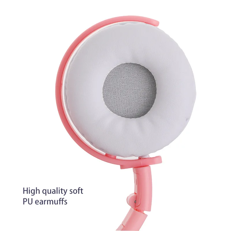 Bluetooth 5 0 Wireless Headphones with LED Light Portable Fold Headset 3 5mm Jack Music Stereo Headphone with Mic Kids Girl Gift