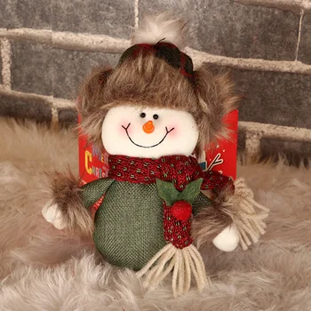 

2PCS Christmas Gift Santa Claus Snowman Ornament Festival Party Xmas Tree Decor New Year Christmas Ornaments DIY Xmas Gift