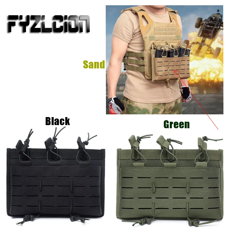 

Molle Magazine Pouch Multi-function Quick-release Triple Magazine Bag Tactical Vest-type Cartridge Pouch Magazine Bag