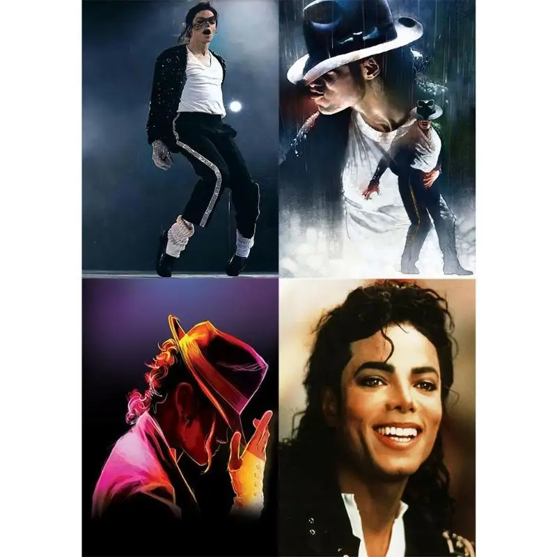 5D DIY Full Drill Diamond Painting Michael Jackson Embroidery Needlework Kit Wall Art Household Decorative Accessories | Дом и сад
