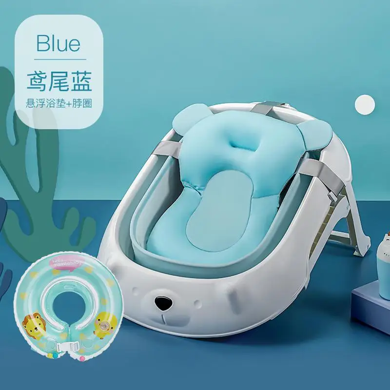 Многофункциональная складная детская банная бочонок может лежать, Детская домашняя купальная бочонок, детские товары - Цвет: blue B