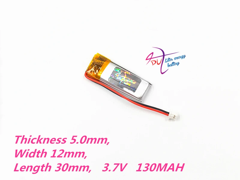 3 7 V 130mAh 501230 литий полимерная аккумуляторная батарея с 1 5 мм разъемом для Mp3 GPS PSP
