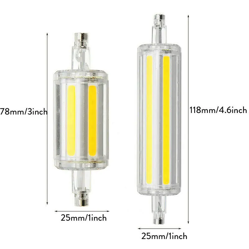 10x Новый Ampoule R7S светодиодный прожектор с регулируемой яркостью J78 J118 78 мм 118 10 Вт 20