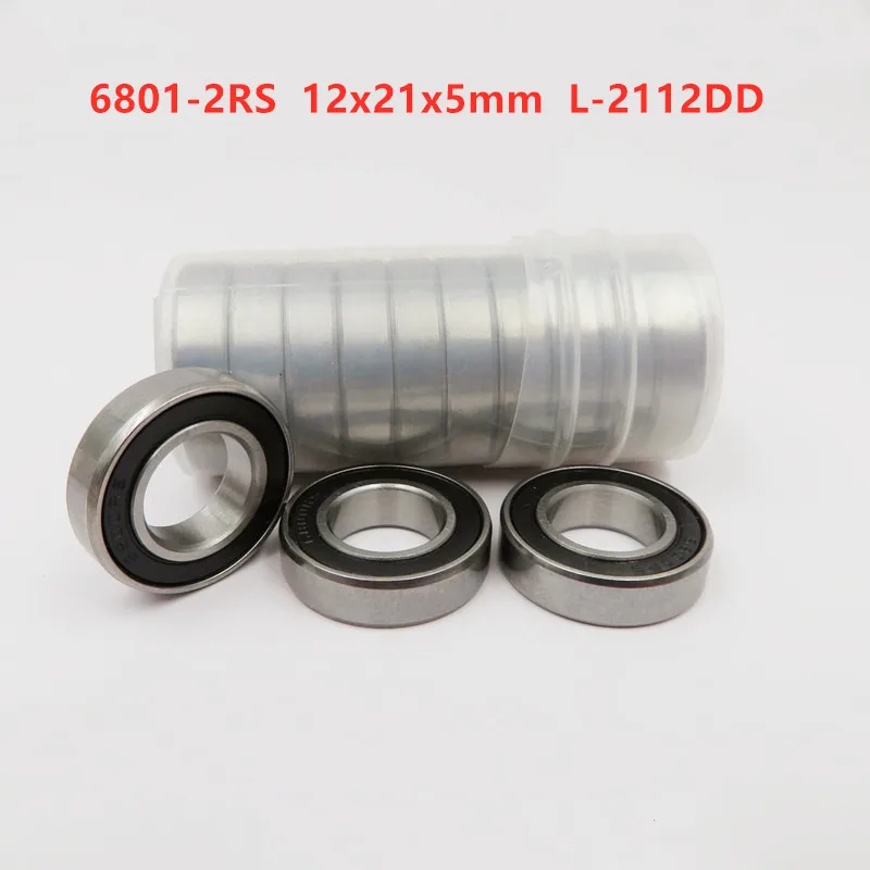Kugellager 6006 4 Kugellager 6801 / 61801 2RS / 12 X 21 X 5 Mm Präzisionslager Beidseitig Abgedichtet