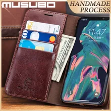 Musubo чехол из натуральной кожи для iPhone 11 Pro Max чехол Роскошный флип 11 Pro Чехол для iPhone 11 Funda 8 Plus 7 кошелек для телефона