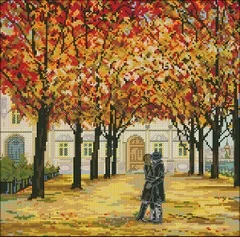 

TOP xiaoyi cotton self-matching cross stitch Cross stitch RS cotton Anchor - Roman in autumn - embrace of love