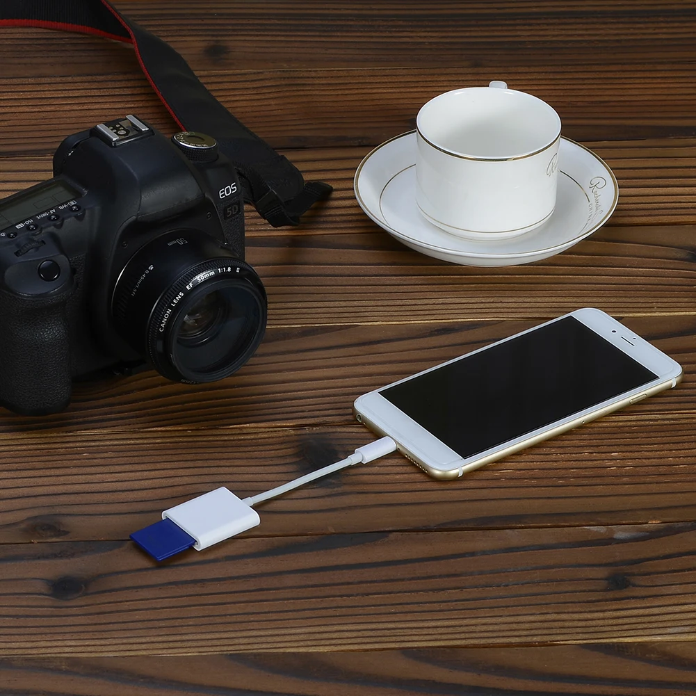 SD TF Card lightning to usb camera adapter Card Reader Adapter OTG Data Cable for iPad 5