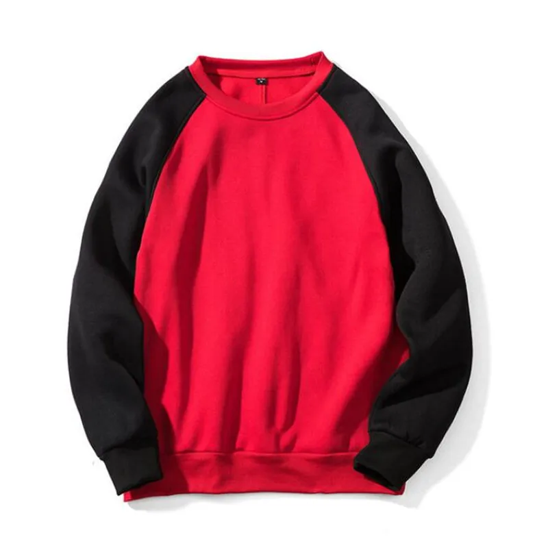 ZSIIBO брендовая мужская Толстовка осень мужской хип хоп Уличная Мужская пуловер толстовки для мужчин однотонные европейские размеры - Цвет: RED