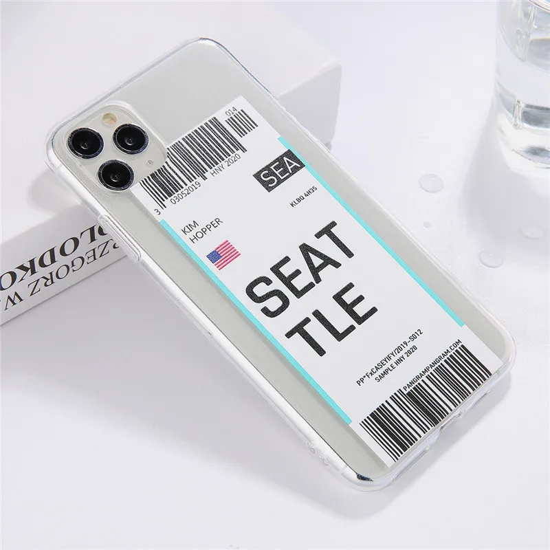 AC8883 USLION ins флаг штрих-код этикетка мир чехол для телефона для iPhone 11 11 Pro XR XS Max 6 6s 7 8 plus прозрачный мягкий ТПУ чехол Fundas - Цвет: AC8883