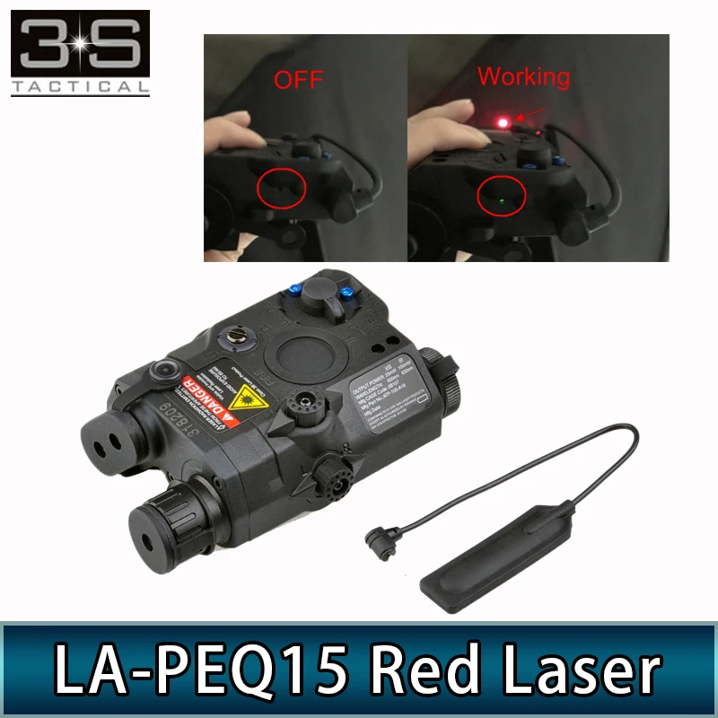 Peq15 para 20mm Tactical Airsoft Lanterna Dot Laser ir Scout Luz Linterna la Picatinny Ferroviário Peq15 Red
