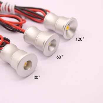 

20PCS 1W DC 12V Mini LED Bulb Spotlight for Home Bathroom Bed Room Spot Light Kitchen Cabinet Lamp CE RoHS Ceiling Lighting 15mm