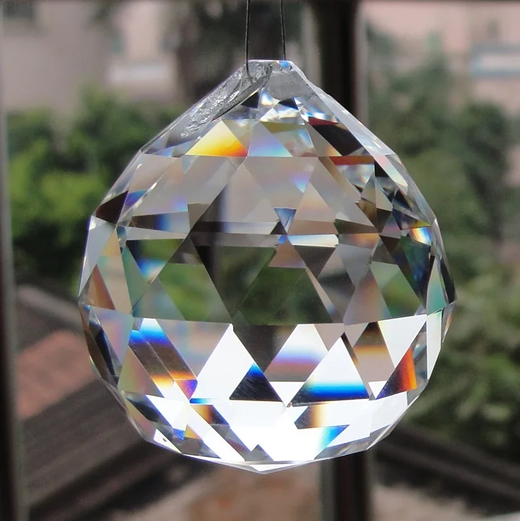 6 цветов Высокое качество прозрачный кристалл фэн шуй лампа шар DIY аксессуары Призма Радуга Ловец Солнца Свадебный декор экологичный