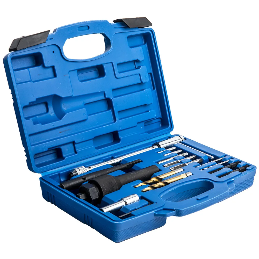 US $63.36 Damaged Glow Plug Puller Removal Tool Set Star Socket Taps Puller Outer Housing