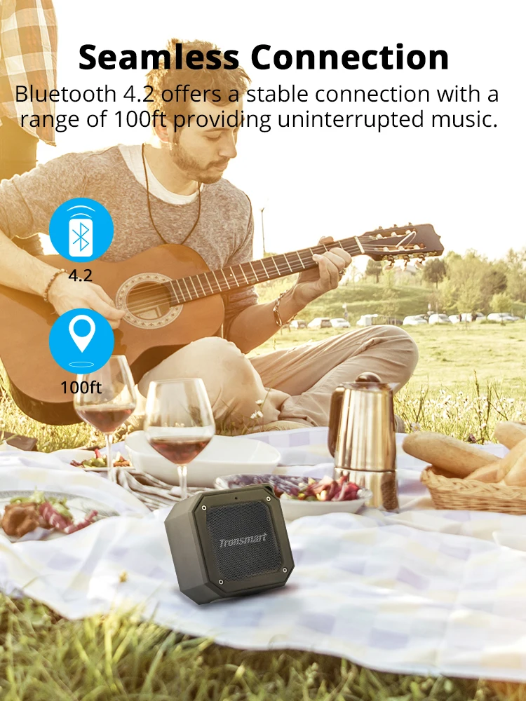 Tronsmart Element Groove (Force Mini) Bluetooth 5.0 Portable Speaker with IPX7 Waterproof, Superior Bass, Voice Assistant Tronsmart Element Groove (Force Mini) Bluetooth 5.0 Portable Speaker with IPX7 Waterproof, Superior Bass, Voice Assistant
