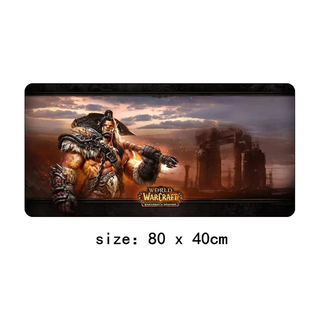 SIANCS 80x40 см большой игровой коврик для мыши World of Warcraft геймер Мода WOW Коврик для мыши ноутбук прочный резиновый XXL компьютерный Настольный коврик - Цвет: Серебристый