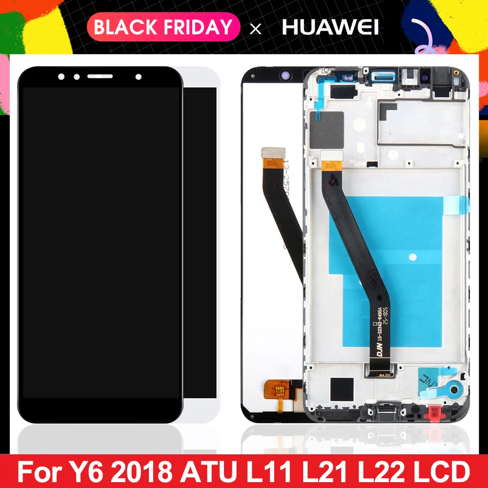 Для huawei Y6 2018 ЖК-дисплей + сенсорный экран ATU L11 L21 L22 LX1 L31 L42 для prime ЖК-экран с рамкой |