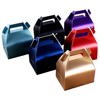

Nougat biscuit handbag wedding chocolate cake packaging box party supplies gift box with handle gift box