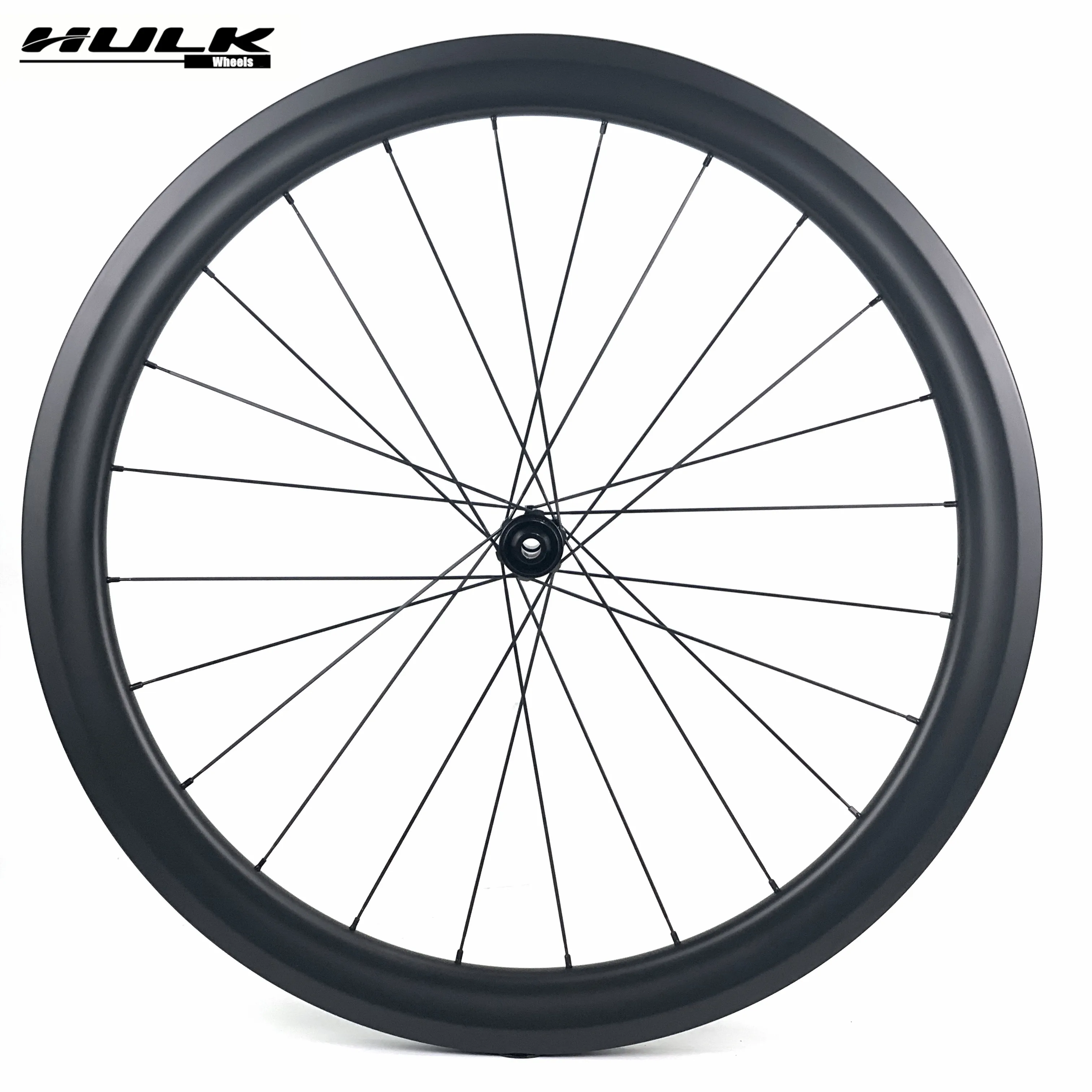 HULKWHEELS 700c Carbon Fiber Wheelset 50mm Depth Bicycle Rim tubeless compatible Carbon Wheel Bicycle Road Cycling BWA