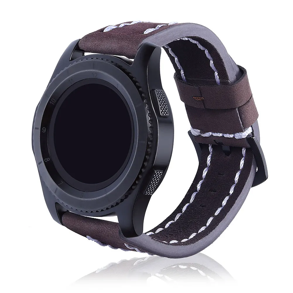 Кожаный 22 мм Универсальный браслет ремешок для samsung Gear2 R380 Замена ремня быстроразъемный ремешок для huawei Watch 2 Classic