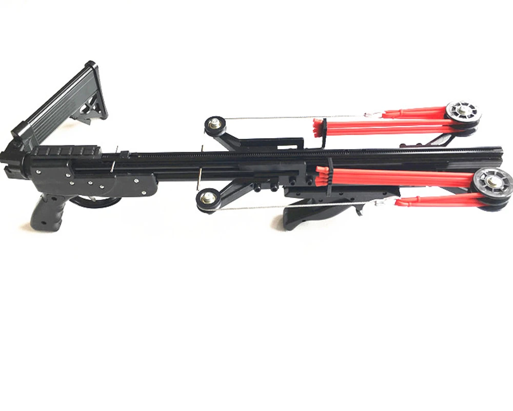 

Neptune 9 Semi-Automatic Slingshot Hunting Fishing Bow Powerful Catapult Reel Continuous Shooting 40 Ammo and Steel Ball Arrows