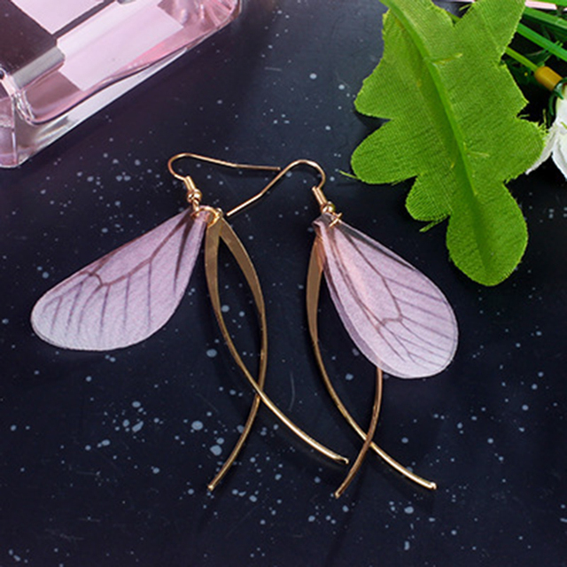 Fairy 1Pair Long Tassel Earrings Fashion Feather Style Ethnic Boho Big Statement Dangle Earring Wedding Earrings Brinco