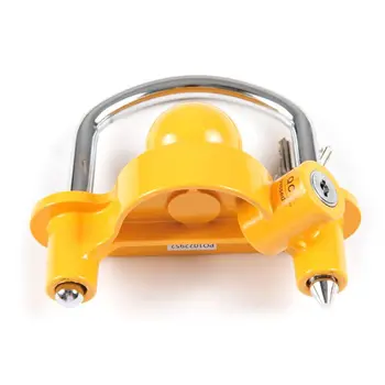 

Universal Trailer Hitch Coupler Lock Ball Heavy Duty Steel Anti Theft U90C