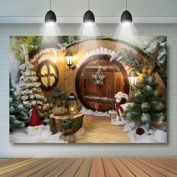 Billige Weihnachten Haus Szene Fotografie Hintergrund Schreibtisch Foto Hintergrund Spielzeug Geburtstag Party Hintergrund Für Foto Studio