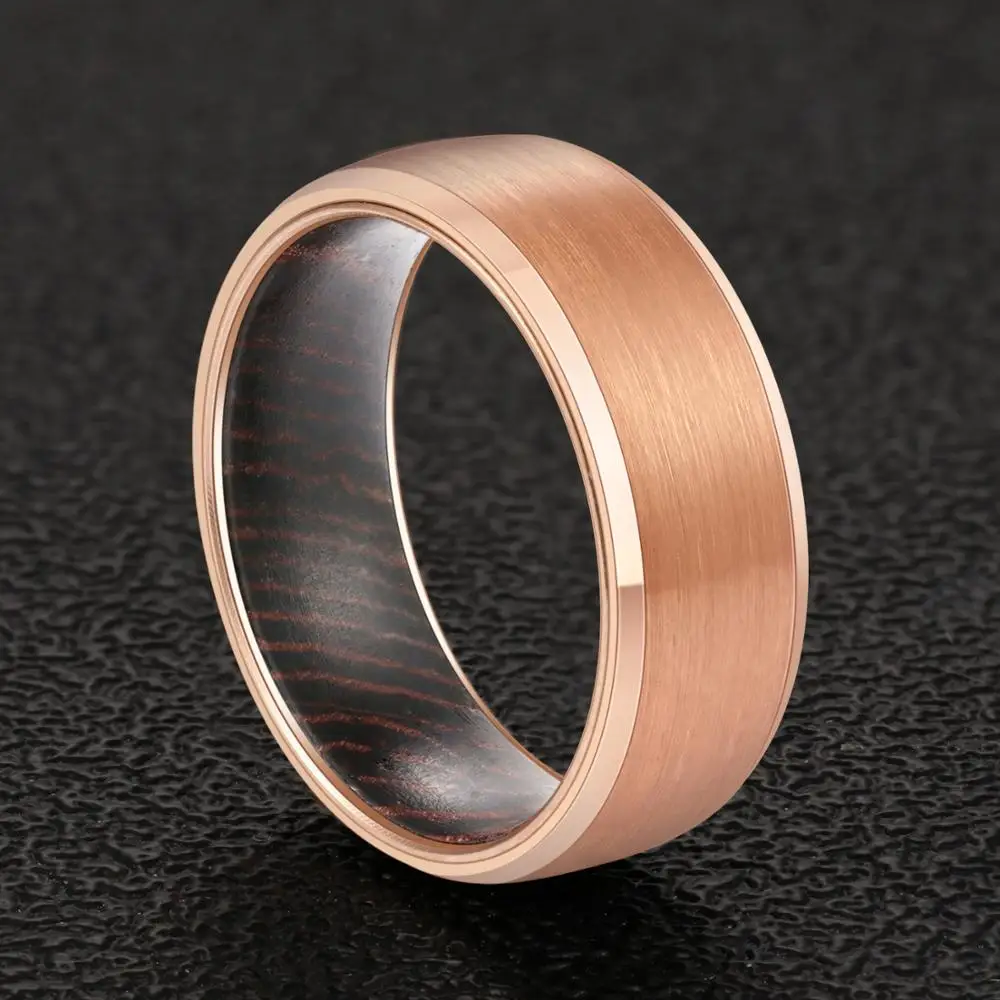 POYA-8mm-Rose-Gold-Tungsten-Ring-Beveled-Edges-Mens-Wedding-Band-Inlay-Wenge-Wood-Comfort-Fit(2)