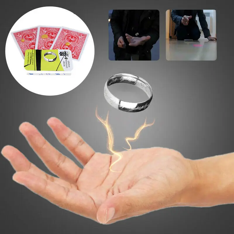 

Magic show Magic Trick Floating Ring Magic Flying card Floating Coin Effect Invisible Suspension Magic Props Thumb Rings