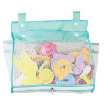 

HOT Greater Capacity Bath Toy Organizer Extra Large Opening Bathroom Toy Holder Bottom Zipper Bathtub Toy Storage Bag
