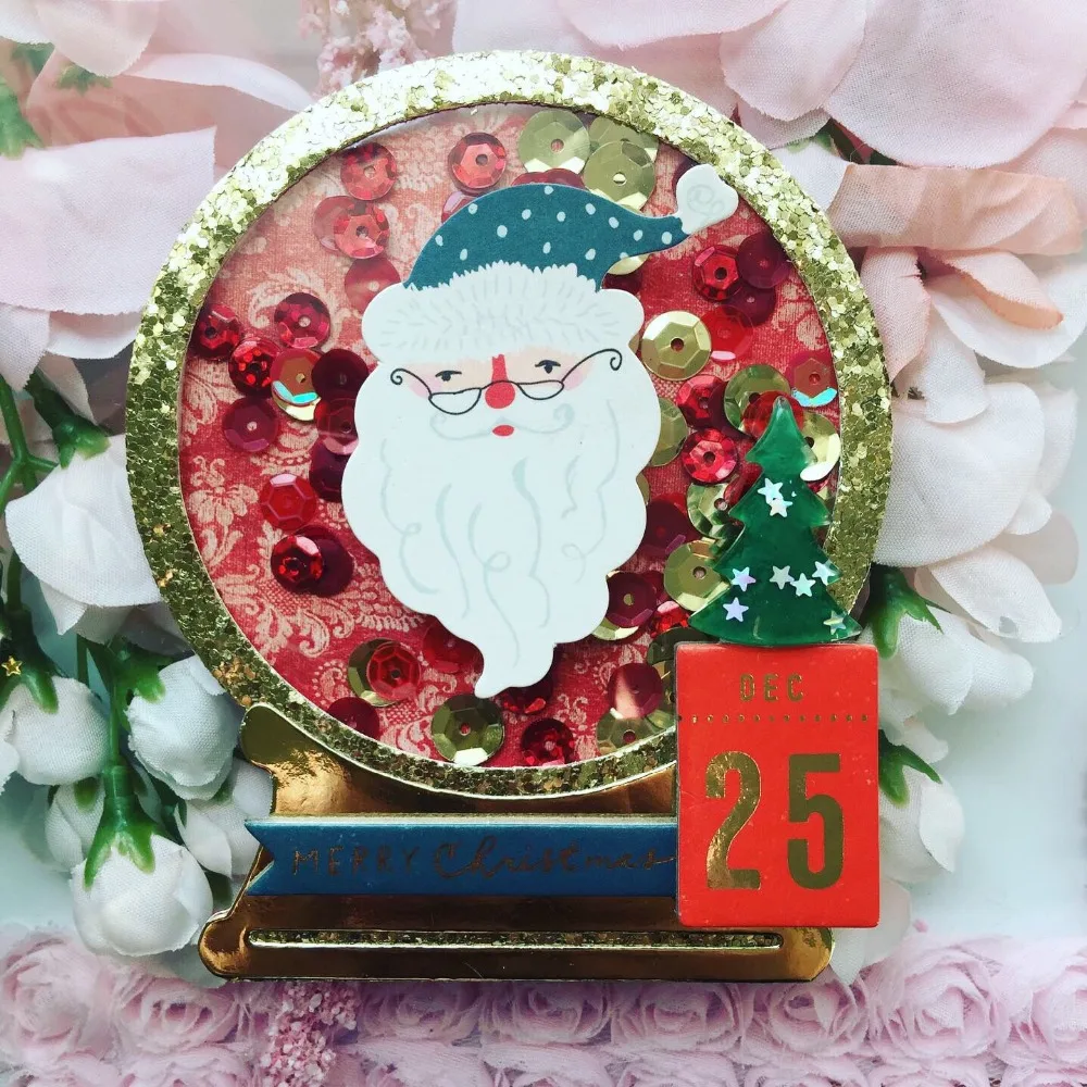 Рождественский снежный шар металлические режущие штампы для DIY Скрапбукинг штамп/фото украшение для альбома тиснение самодельная бумажная карточка