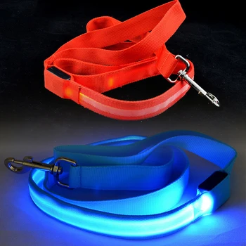 

2.5X120Cm LED Leash For Dog Running Walking Night Safety Neck Strap Rope Leashes For Dogs Cat Leash Light Led Glowing Flashlight