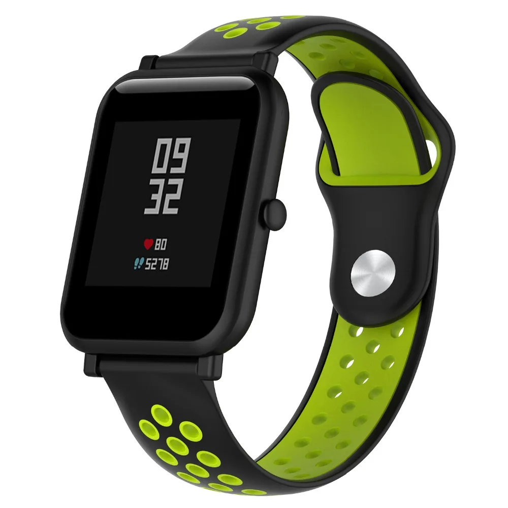 Сменный силиконовый ремешок для Xiaomi Huami Amazfit Bip BIT Youth 20 мм спортивные Ремешки для наручных часов для Xiaomi amazfit GTS watch