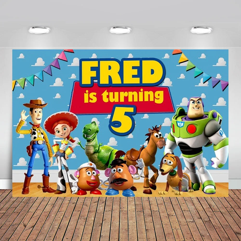 

Mehofoto Photography Backdrop New Toy Story 4 Inside Room Jessie Woody Dance Party Birthday Party Photo Background Photo Studio