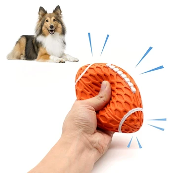 

Practical Ball Dog Toys, Durable Chew Toy, Interactive Dog Toy for 15-80Lb Rubber Football Toy