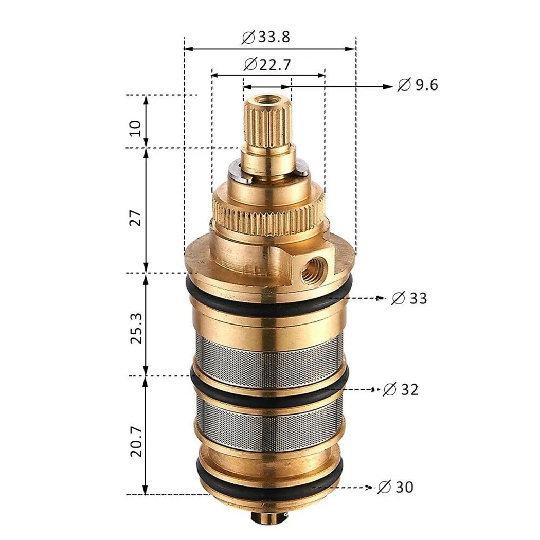 Brass Thermostatic Cartridge Shower Mixer Valve Bar Faucet Cartridge Bath Shower Mixing Valve Bathroom Accessories