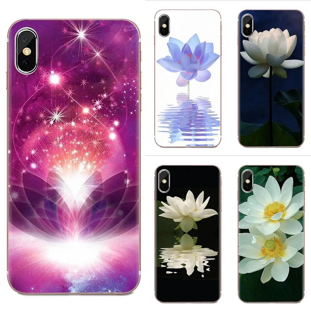 Белый цветок лотоса для Apple iPhone 11 Pro X XS Max XR 12 5 5C 5S SE SE2 6 6S 7 8 Plus мягкий чехол сотового